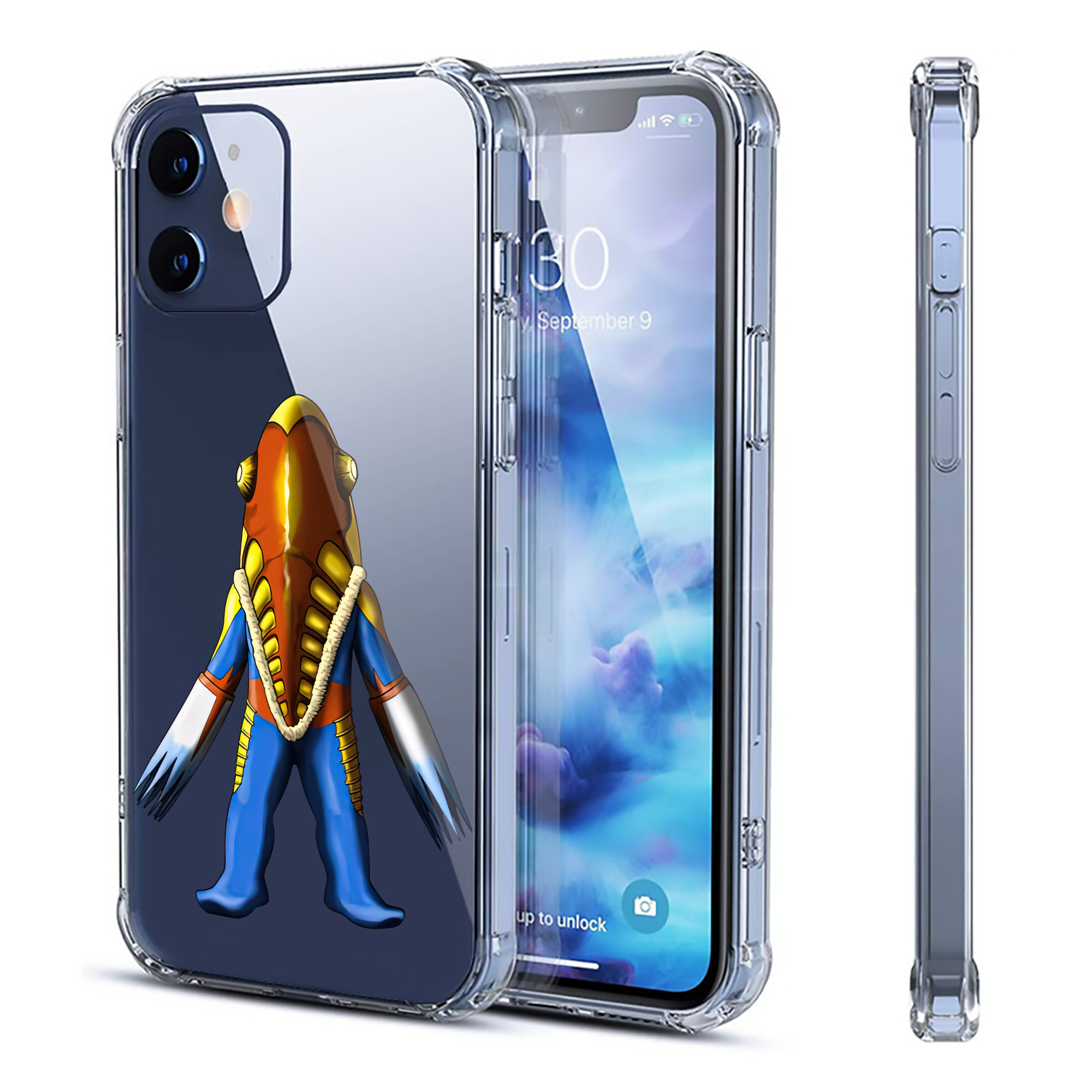 （画像用） ウルトラマン Ultraman 【iPhone 12シリーズ対応】透明スマホケース（クリアソフトケース）